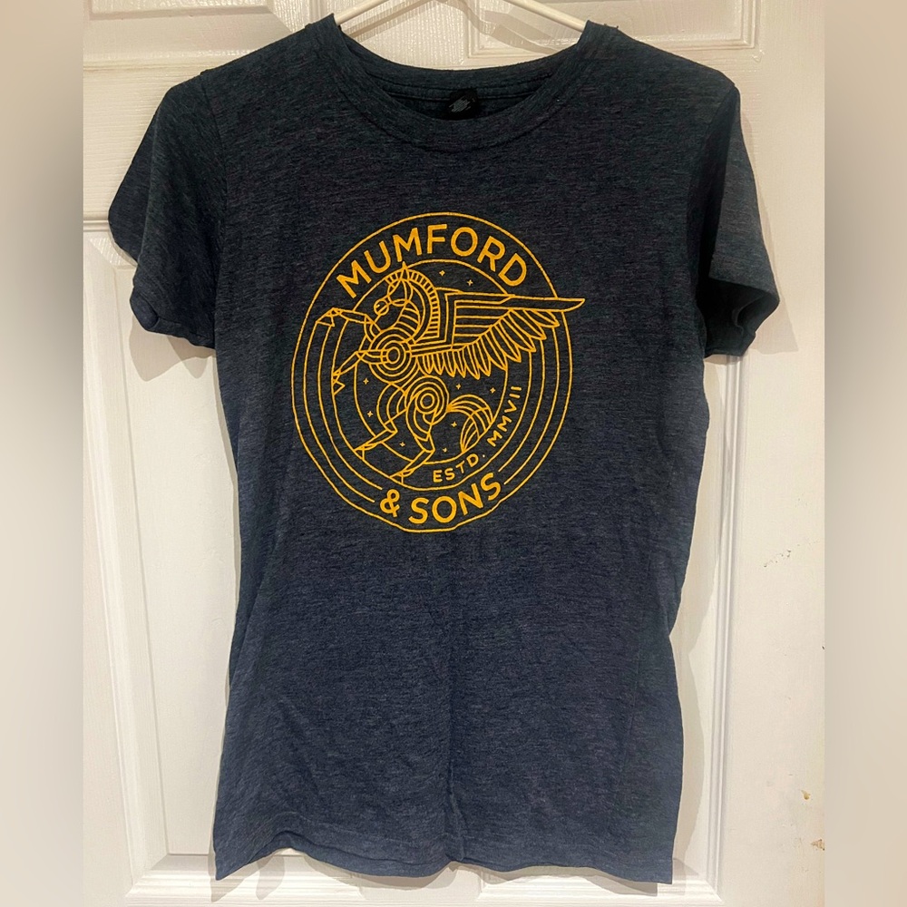 Women’s Mumford & Sons Navy Graphic Band T Shirt
